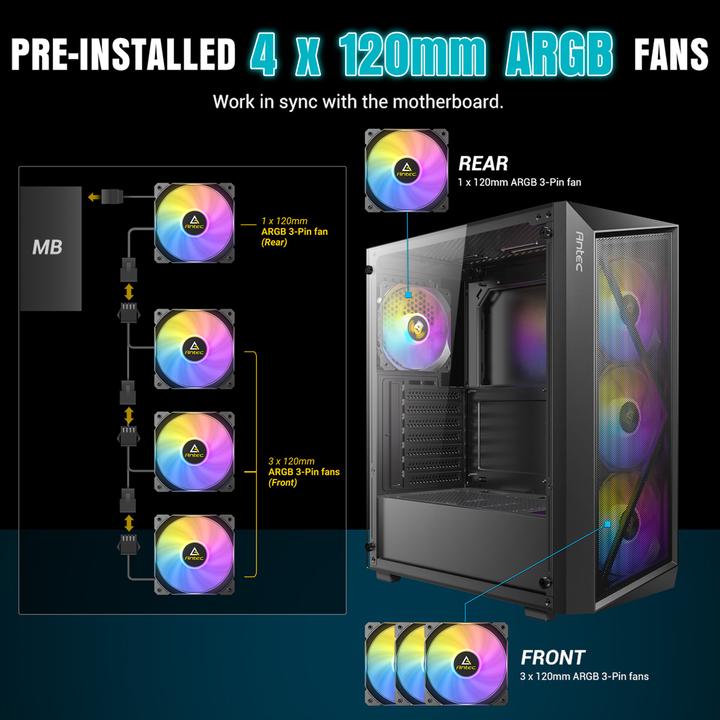 Produktbild Antec AX67 ARGB (ATX, ITX, mATX)