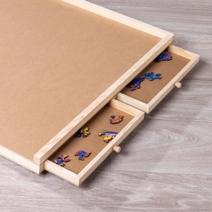 Produktbild Bambelaa Puzzletisch mit drehbarem Brett und Schubladen (1000 Teile)