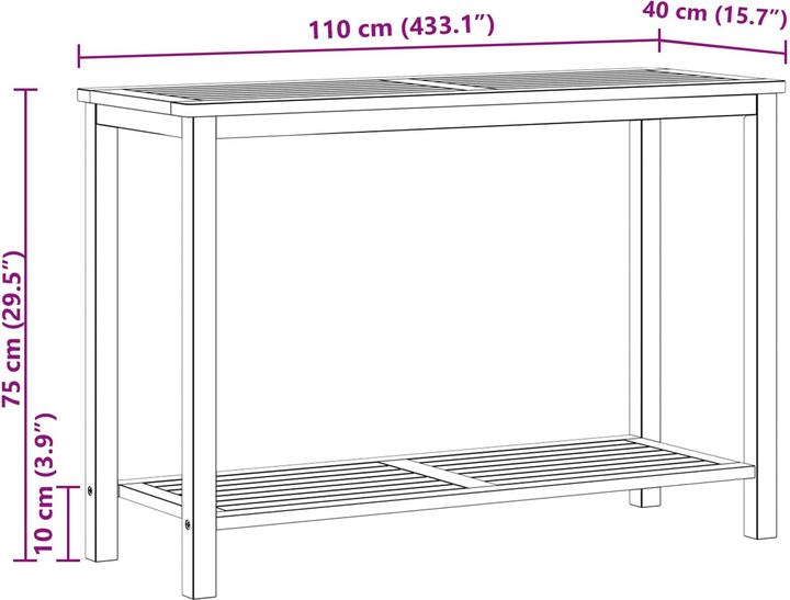 Produktbild vidaXL Garten-Tische (110 x 40 x 75 cm)