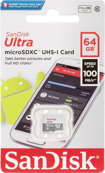 Immagine prodotto SANDISK Ultra Lite microSDXC (64 GB, microSDXC, U1, UHS-I)