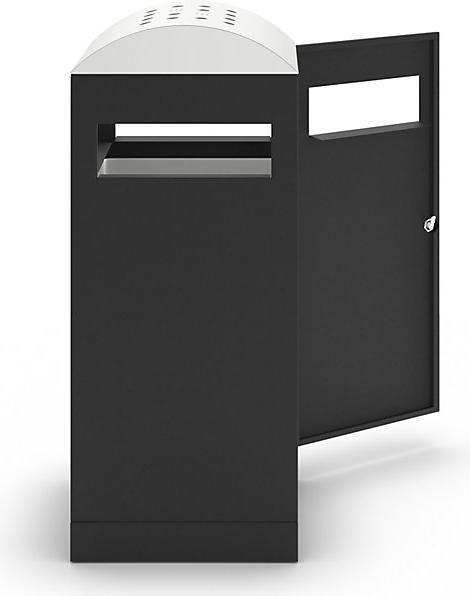 Actual product image Waste collector with ashtray, capacity 90 l, charcoal. (90 l)