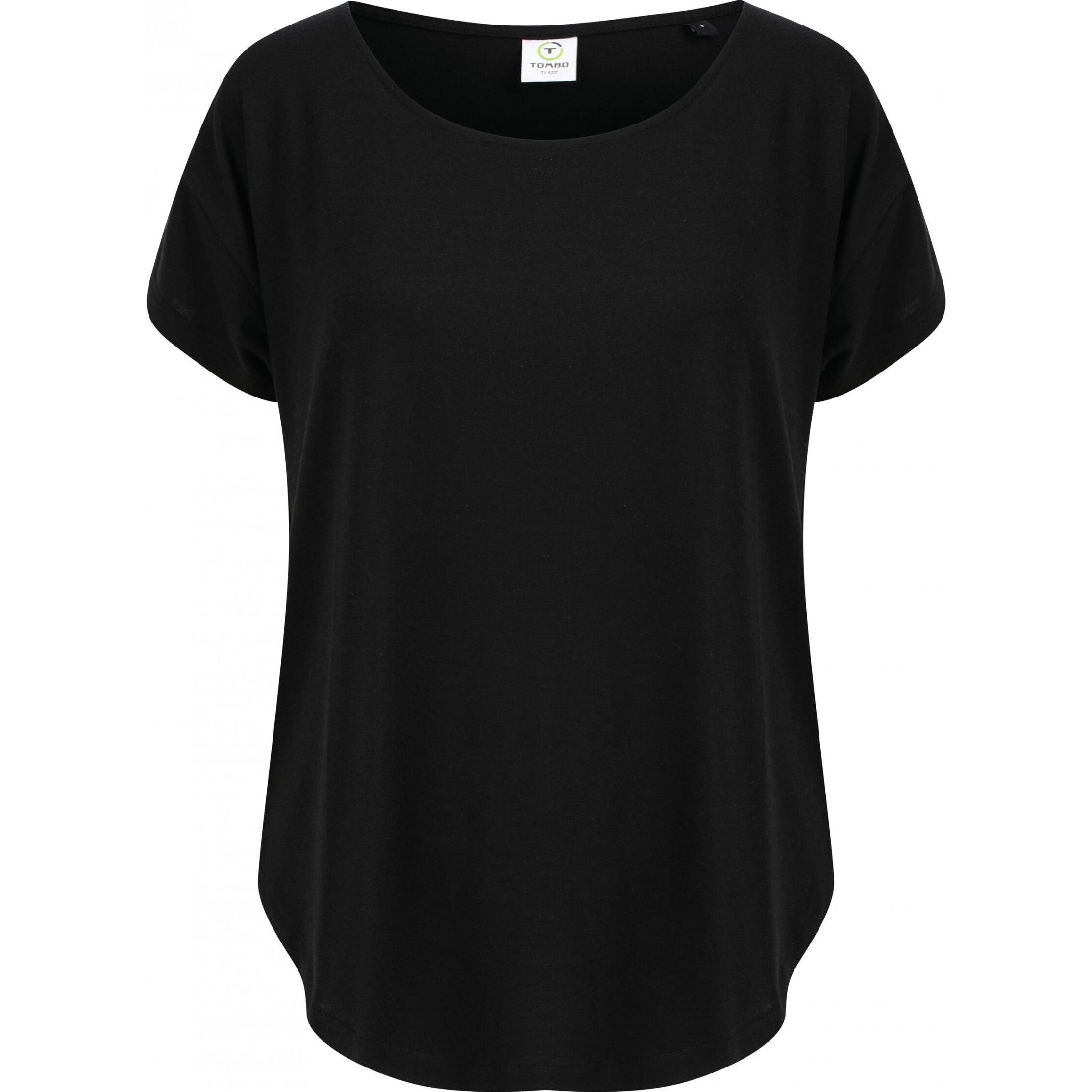 Tombo, Damen, Shirt, T-shirt Damen, Schwarz, (XS)
