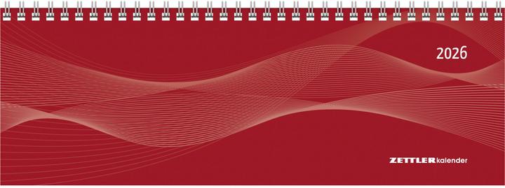Produktbild Tisch-Querkalender Profi rot 2025 - Büro-Planer 29,7x10,5 cm - Tisch-Kalender - 1 Woche 2 Seiten - (Harter Einband, Deutsch)