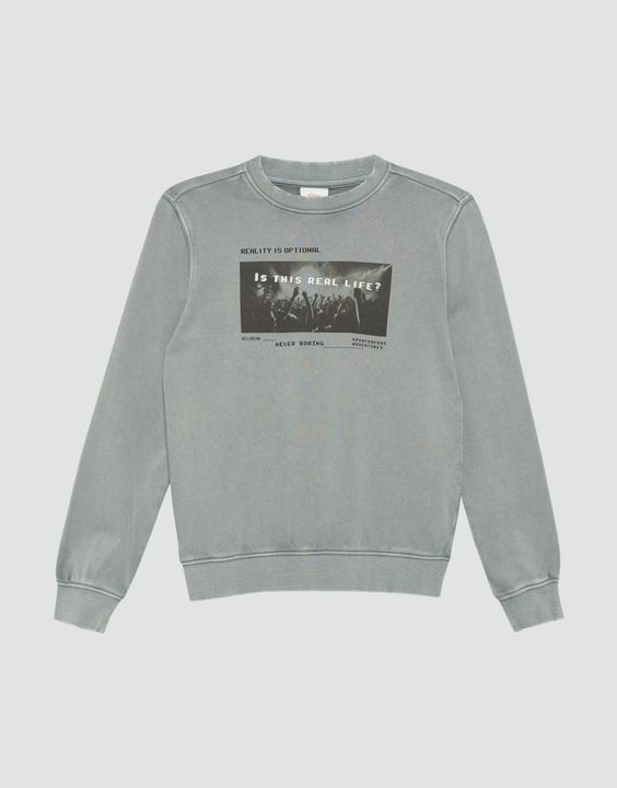 Actual product image S.Oliver Sweatshirt Sweatshirt im Used-Look mit Fotoprint (146, 152)