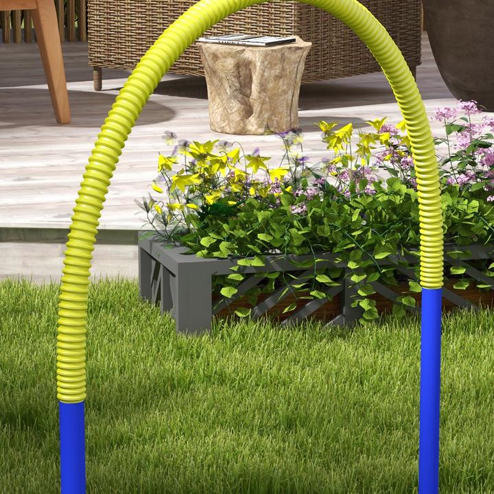 Produktbild PawHut Hund Agility Set PE, ABS Blau+Gelb (Agility)