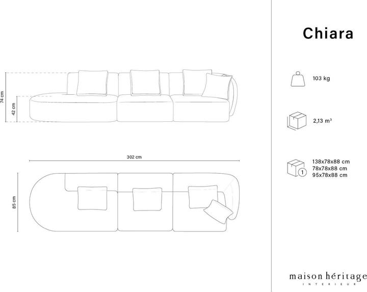 Produktbild Maison Heritage Chiara (4-Sitzer, Modular Sofa)