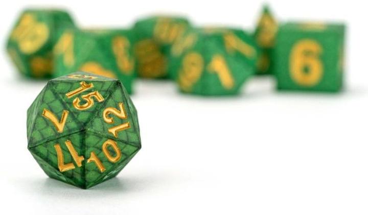 Actual product image FanRoll Dragon Storm Sharp Edge Silicone Würfel Set Green Dragon Scales (7)