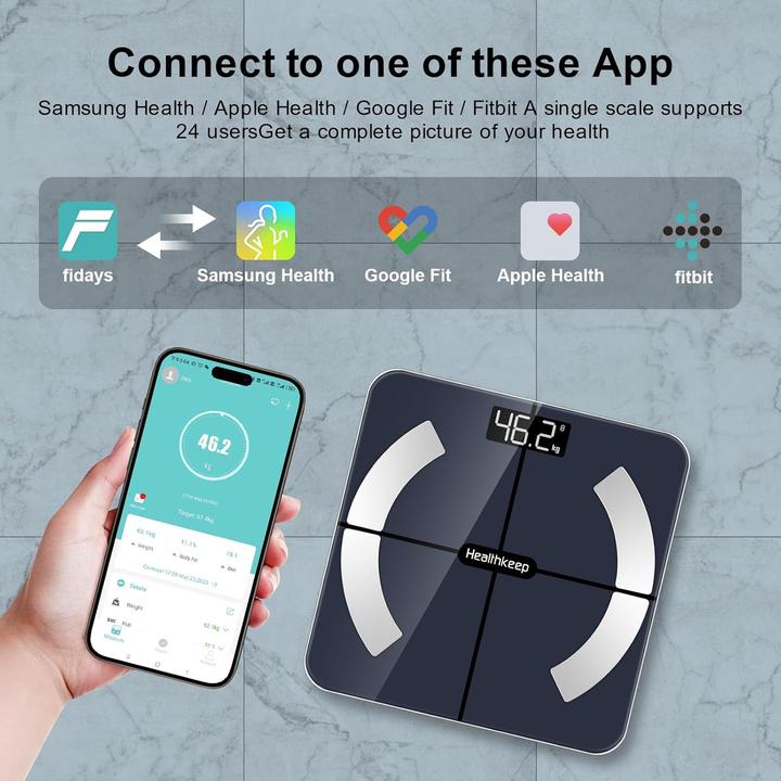 Actual product image Healthkeep Bluetooth-Körperanalysewaage (180 kg)