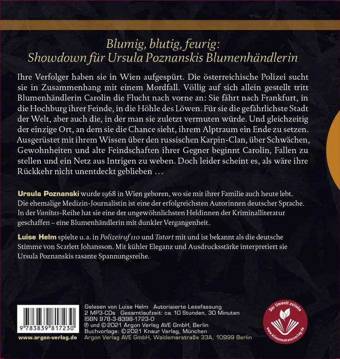 Produktbild Vanitas - Rot wie Feuer (Ursula Poznanski, Luise Helm, Deutsch)