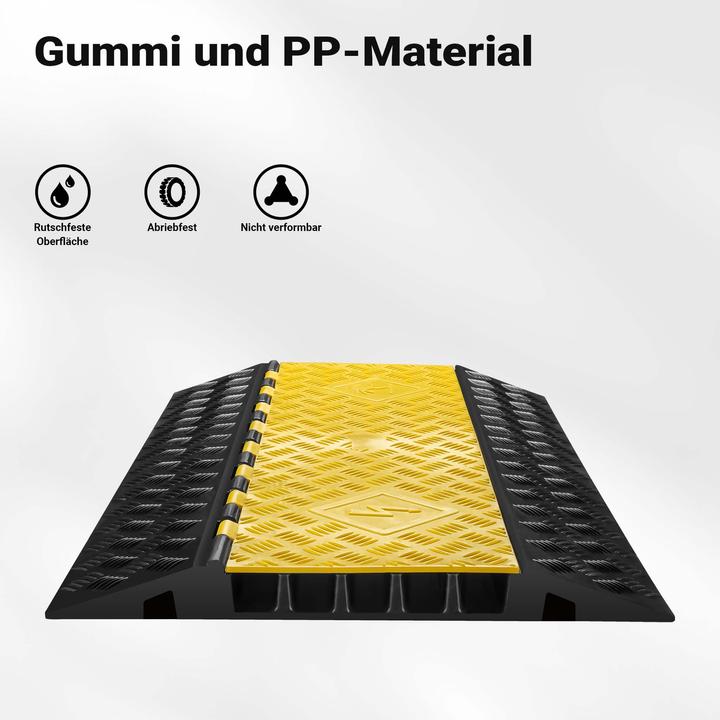 Produktbild Wiltec Kanal Kabelbrücke 50t 40km/h Überfahrschutz 95x54x5,5cm Kabelkanal Kabel (Kabelbrücke, 950 mm)