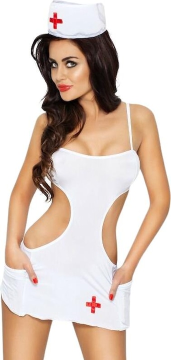 Actual product image Passion Nurse Costume with Cut-outs (S, M)