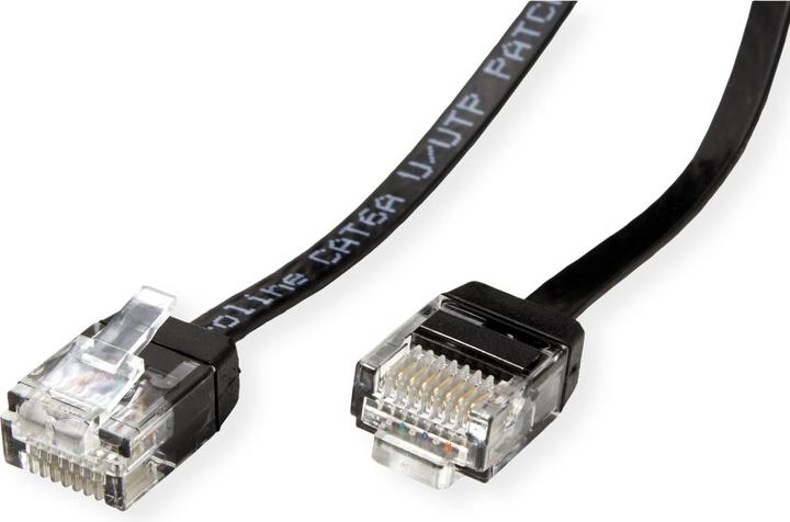 Image du produit Roline Câble patch UTP Cat6A/Cl.EA ultra-plat noir 1m (CAT6a, 1 m)
