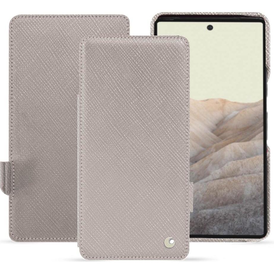 Noreve Lederschutzhülle horizontal (Google Pixel 7 Pro), Smartphone Hülle, Beige