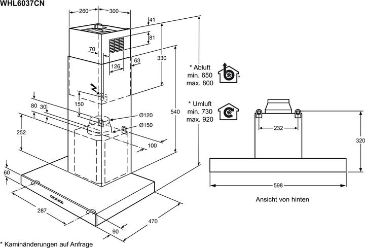 Nutritional values and ingredients Electrolux WHL6037CN (Wall hood)