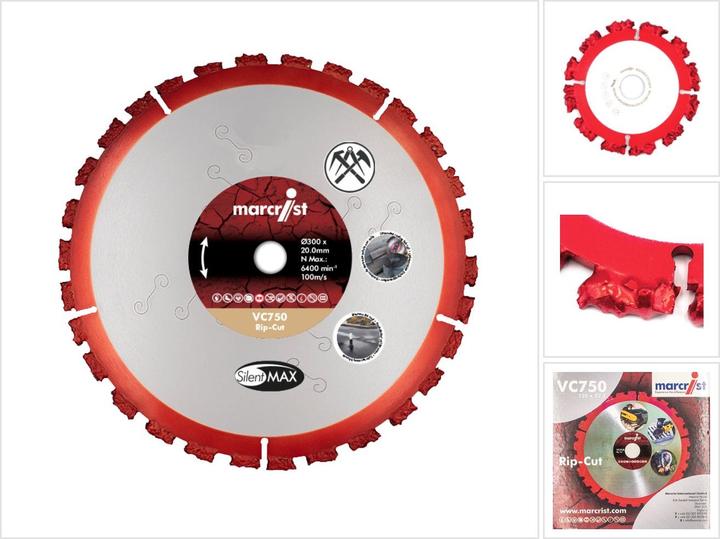 Actual product image Marcrist Diamond cutting disc VC750 Rip-Cut 230 x 22.2 mm