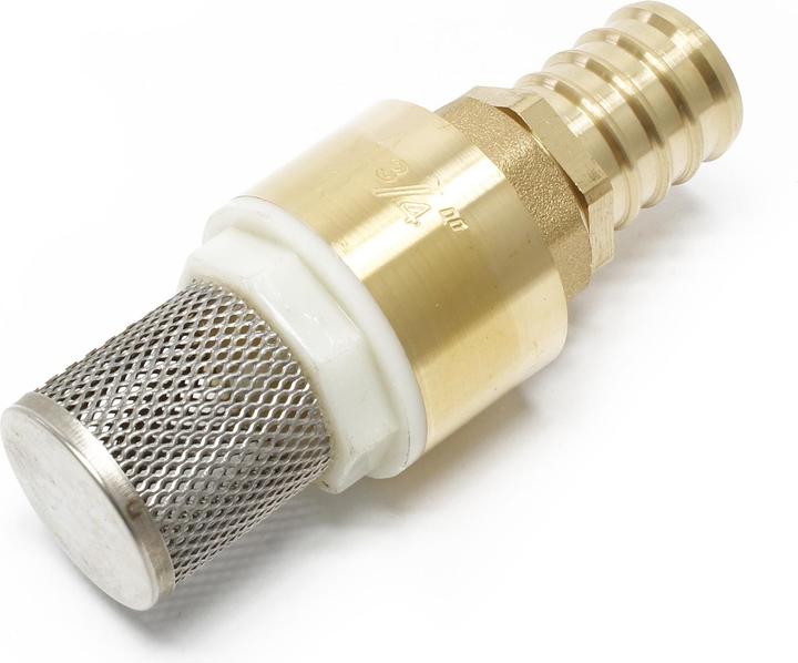Immagine prodotto Wiltec Valvola a pedale in ottone 3/4" (26,16 mm) Valvola di non ritorno con filtro inox per pompa