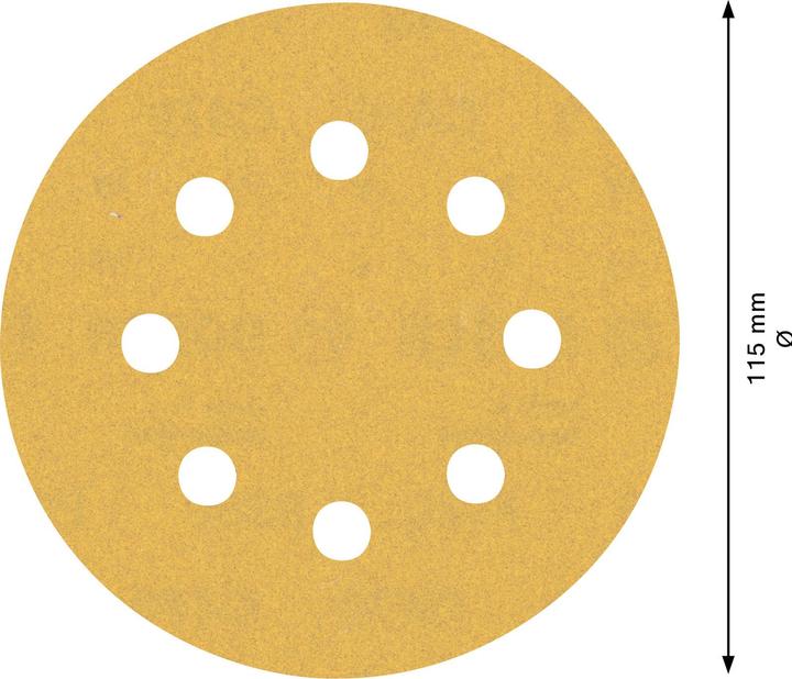 Produktbild Bosch Professional Zubehör EXPERT C470 Schleifpapier mit 8 Löchern für Exzenterschleifer, 115 mm, G 180, 5-tlg. (180)