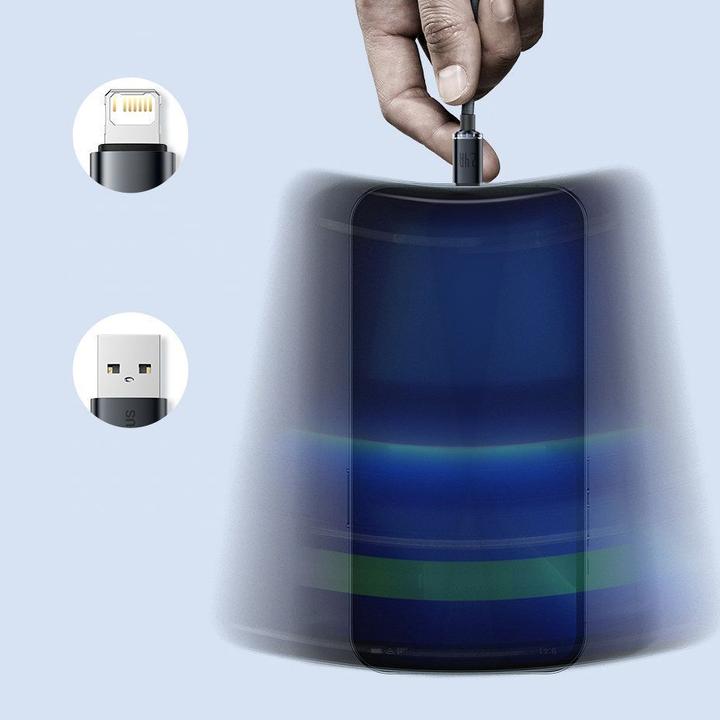 Produktbild Baseus Crystal Shine Series Fast Charging Data Cable USB to iP 2.4A 1.2m Blue (1.20 m)