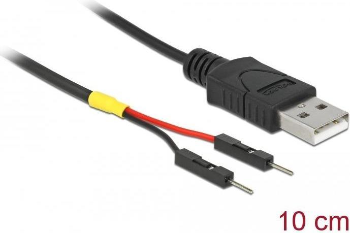 Image du produit Delock Câble d'alimentation USB type A vers 2 x prises mâles individuelles courant 10 cm (0.10 m)