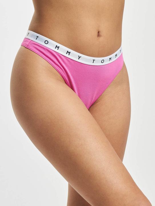 Actual product image Tommy Hilfiger Ladies 3P Thong 521 Thong Panties, Deep Crimson/Pink Amour/Deep Blue, S (S, pack of 3)