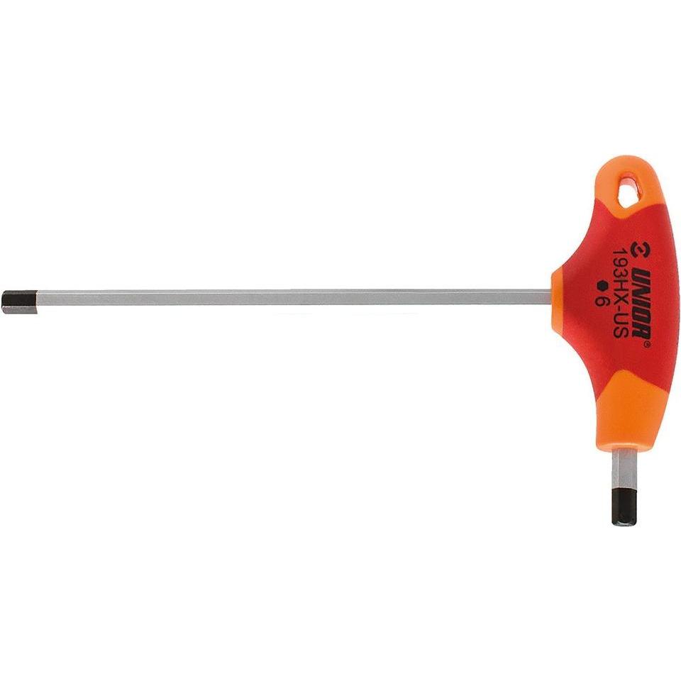 Unior, Sechskantschlüssel, 193HX-US T-Griff Innensechskantschlüssel, 5mm, red