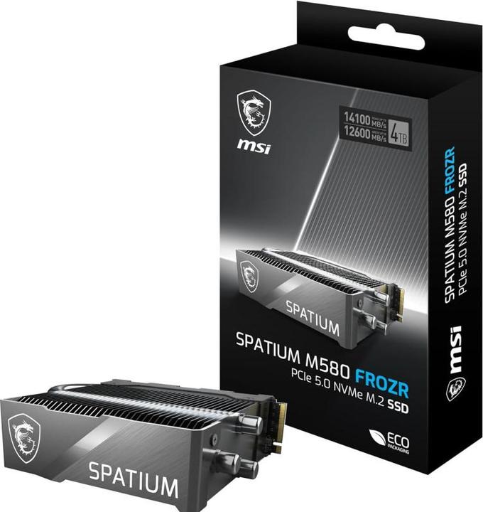 Image du produit MSI SPATIUM M580 PCIe 5.0 NVMe M.2 4TB FROZR (4000 Go, M.2, M.2 2280)