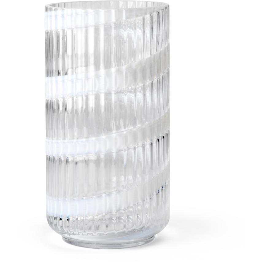 Lyngby, Vaso, Glasvase swirl white (1 x, 20,5 x 10,5 cm)