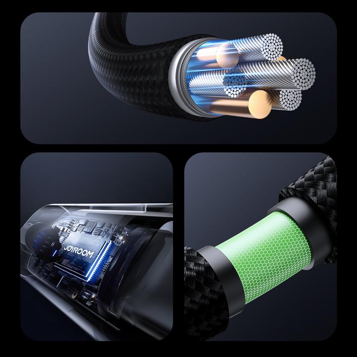 Image du produit Joyroom USB-C to Lightning fast charging cable with display 30W, 1.2m (1.20 m, 30 W)