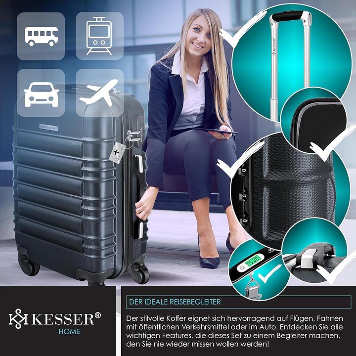 Produktbild Kesser Handgepäck Reisekoffer mit Kofferwaage (55 l)