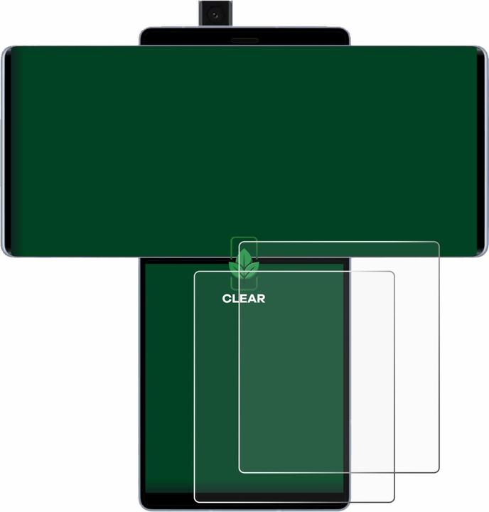 Produktbild ScreenLeaf Schutzfolie nachhaltiger Displayschutz Displayschutzfolie Folie Klar Transparent (2 Stück, LG Wing)