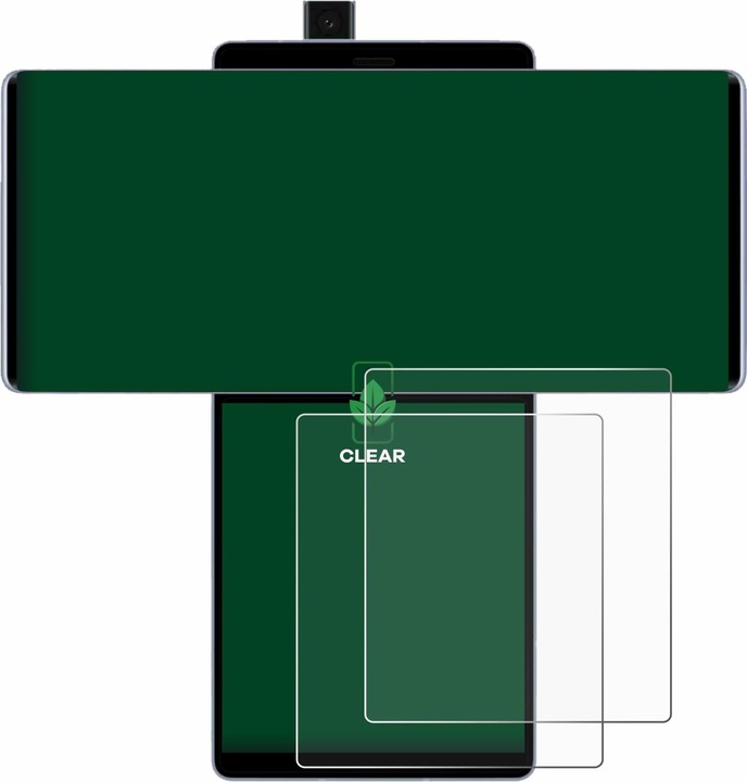 Actual product image ScreenLeaf Protective film sustainable screen protector screen protector film clear transparent (2 Piece, LG Wing)