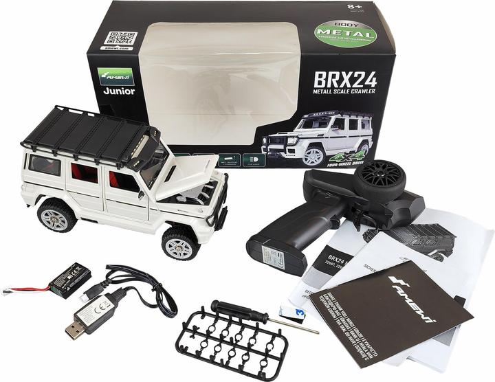 Produktbild Amewi BRX24 Metall Scale Crawler 4WD 1:24 RTR weiss (RTR Ready-to-Run)