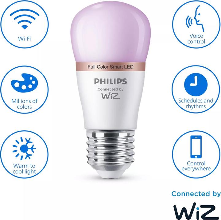 Produktbild Philips PHI WFB 40W P45 E27 922-65 RGB 1PF/6 (E27, 470 lm, 1 x)