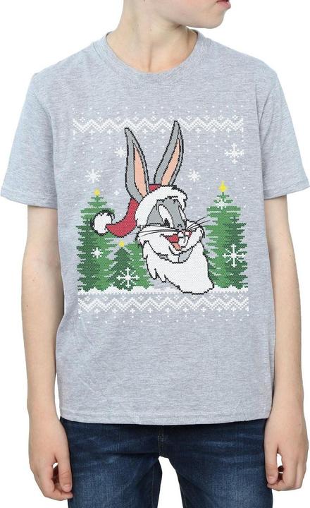 Produktbild Looney Tunes Bugs Bunny Christmas Fair Isle TShirt Jungen (128)