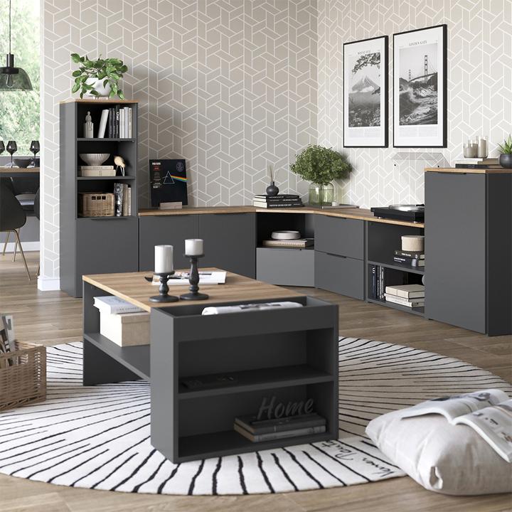 Immagine prodotto Vicco Wohnwand Wido, Anthrazit/Sonoma, 3 Teile (80 x 50 x 40 cm)