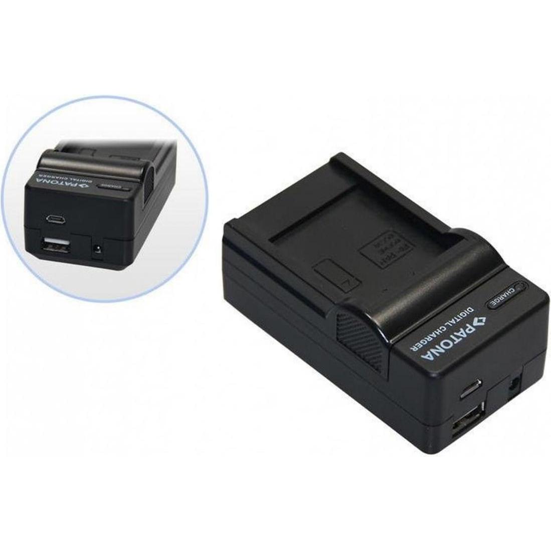 Patona Caricabatterie 4in1 per NP-BX1 N (Caricabatterie per fotocamere), Alimentatore fotocamera, Nero
