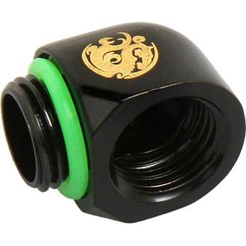 Bitspower Angolo da 1/4 di pollice a IG 1/4 di pollice, Accessori raccordi di raffreddamento, Nero