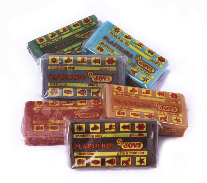 Produktbild Jovi Plastilina Display, Knetmasse Naturfarben, Kartonbox mit 18 x 50 g (3 x 6 Farben)