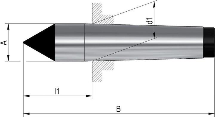 Productafbeelding Röhm Feste Zentrierspitzen, Aufnahme MK 5, DIN 806, volle Spitze, nur geschliffen