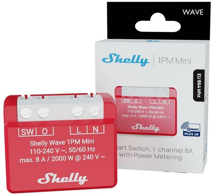 Produktbild Shelly Wave 1PM Mini EU LR (Schaltaktor)