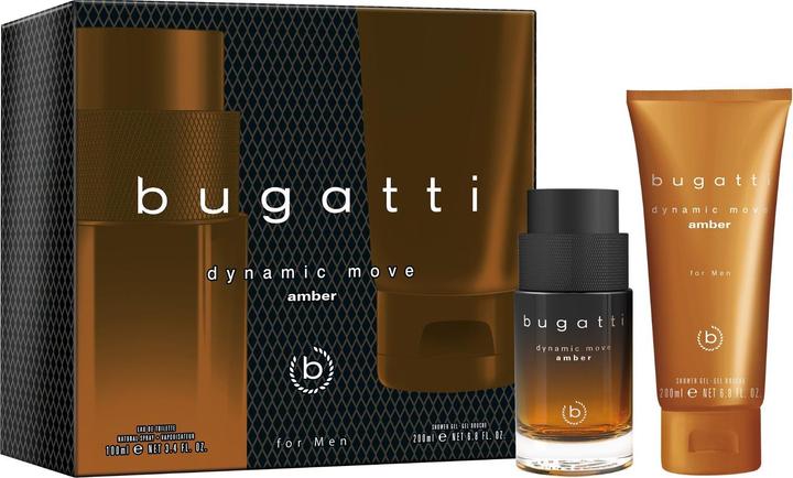 Actual product image Bugatti Dynamic Move Amber Set Eau de Toilette 100ml + Shower Gel 200ml (Perfume set)