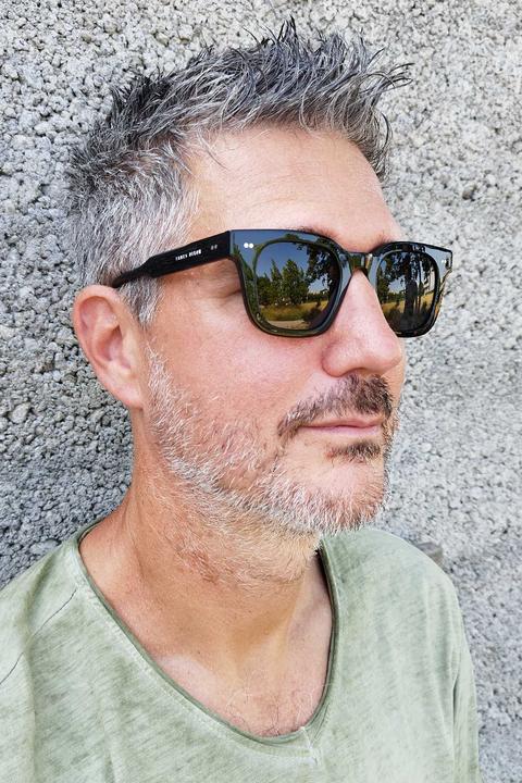 Image du produit James Dixon Schwarz/Grau – Milton – Quadratisch – Acetat – Sonnenbrille