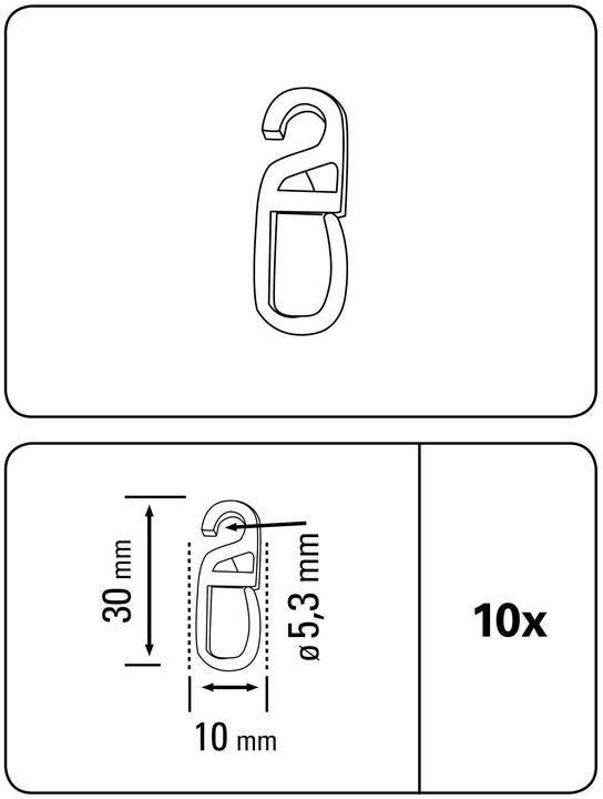 Actual product image Gardinia Pleat hook