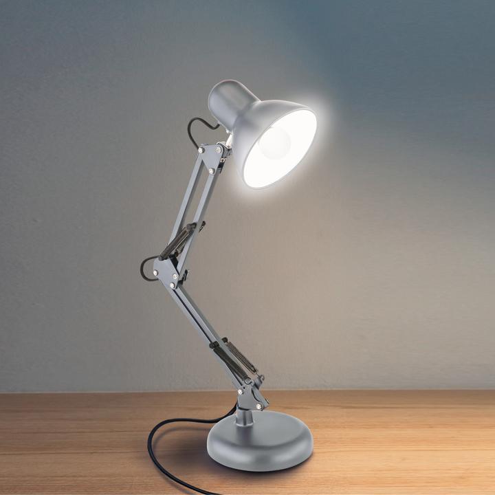 Produktbild RealPower Retro Schreibtischlampe SL-70,silber Matall
