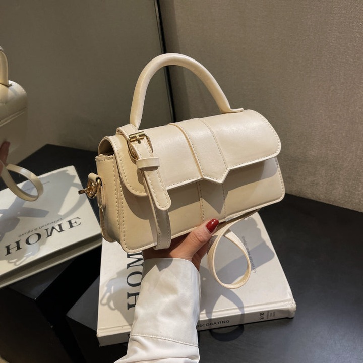 Immagine prodotto Only-Bags.Store Borsa a tracolla strutturata in tinta unita, borsa con manico superiore in tinta unita, borsa in