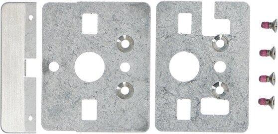 MSL Set Holzmontage INOX für Druckstangen eBar (Türgarnitur)