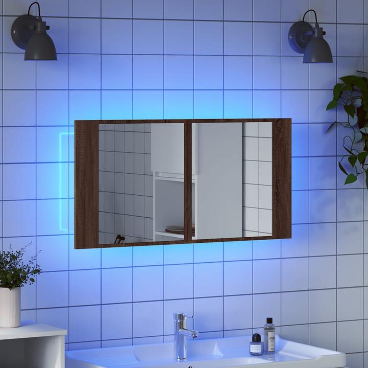 Produktbild vidaXL LED-Spiegelschrank (90 x 12 x 45 cm)