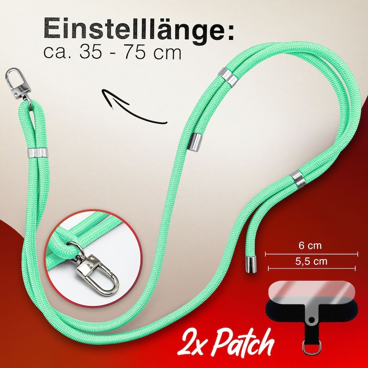 Produktbild Nalia HoldMe Lanyard Handykette – Universal Trageband für Smartphones - Verstellbar, Soft & Elastisch