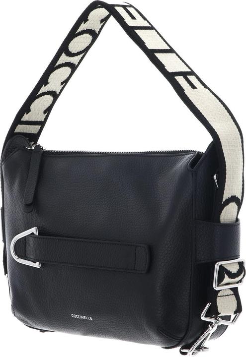 Actual product image Coccinelle Gretel Ribbon Crossbody Bag Grained Leather