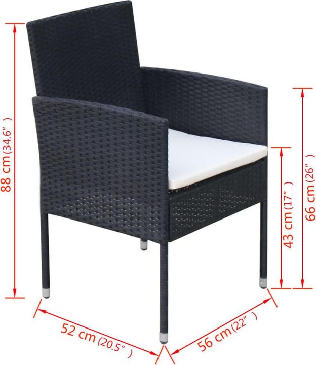 Produktbild VidaXL Gartenmöbel Set (170 cm)
